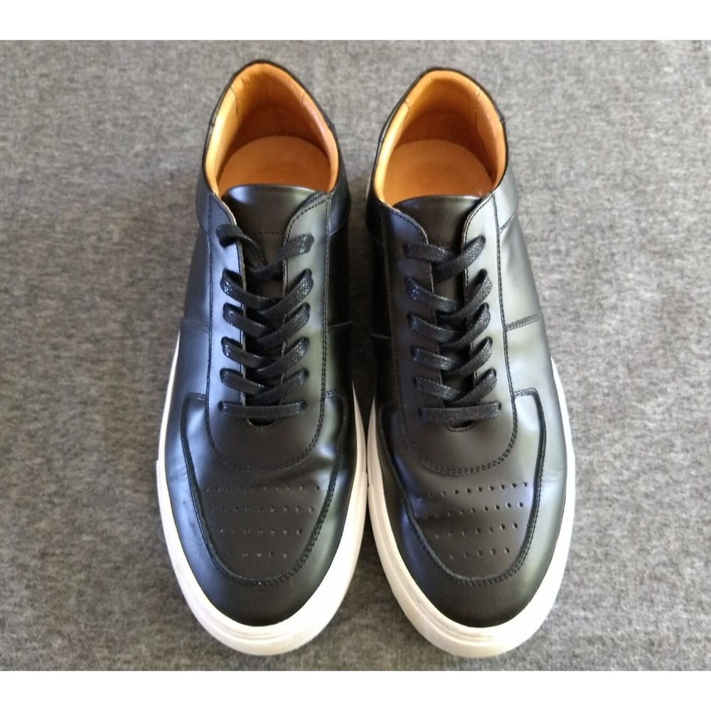 Beckett Simonon Garcia Black Leather Shoes Men's 8 Lace Up Sneakers Handcrafted